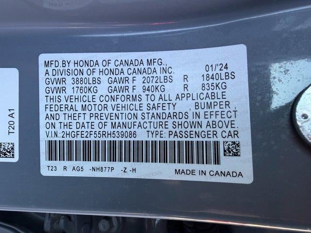 2024 Honda Civic Sedan Sport